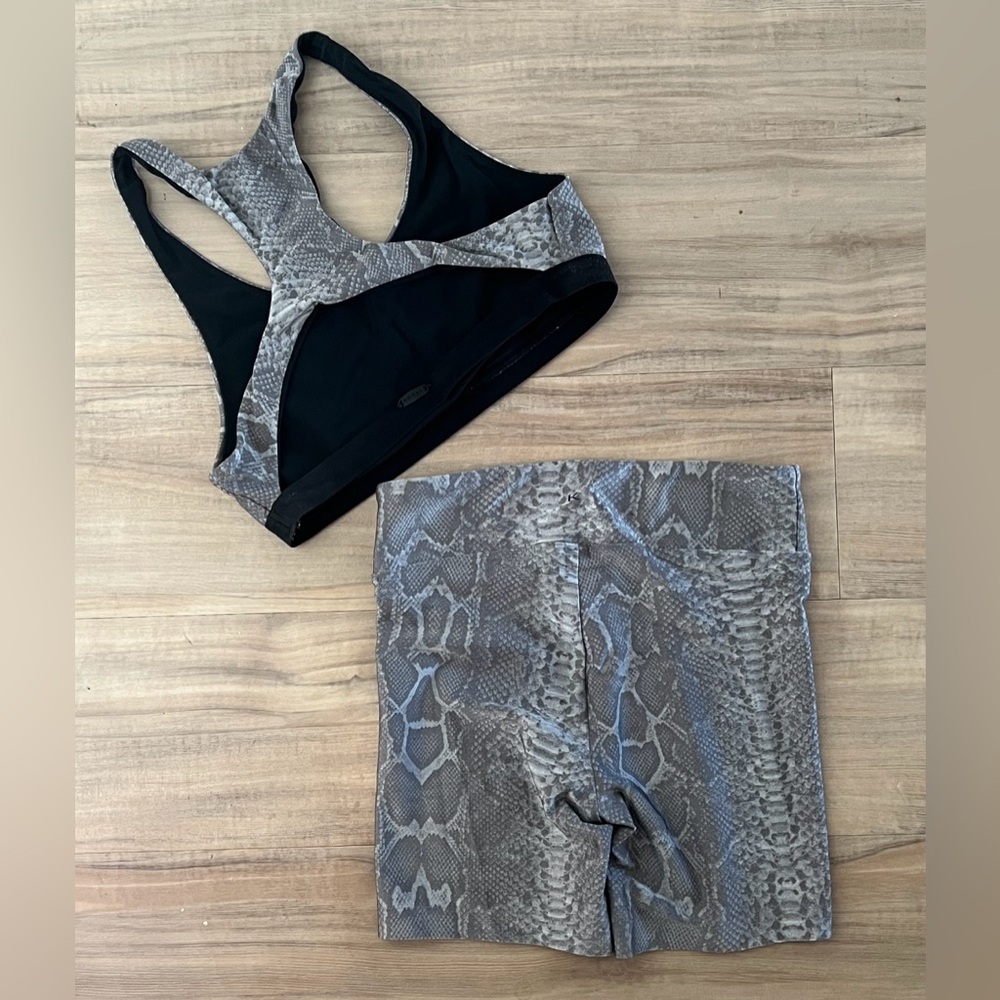 Koral biker shorts sports bra Gym set- Hot gym set